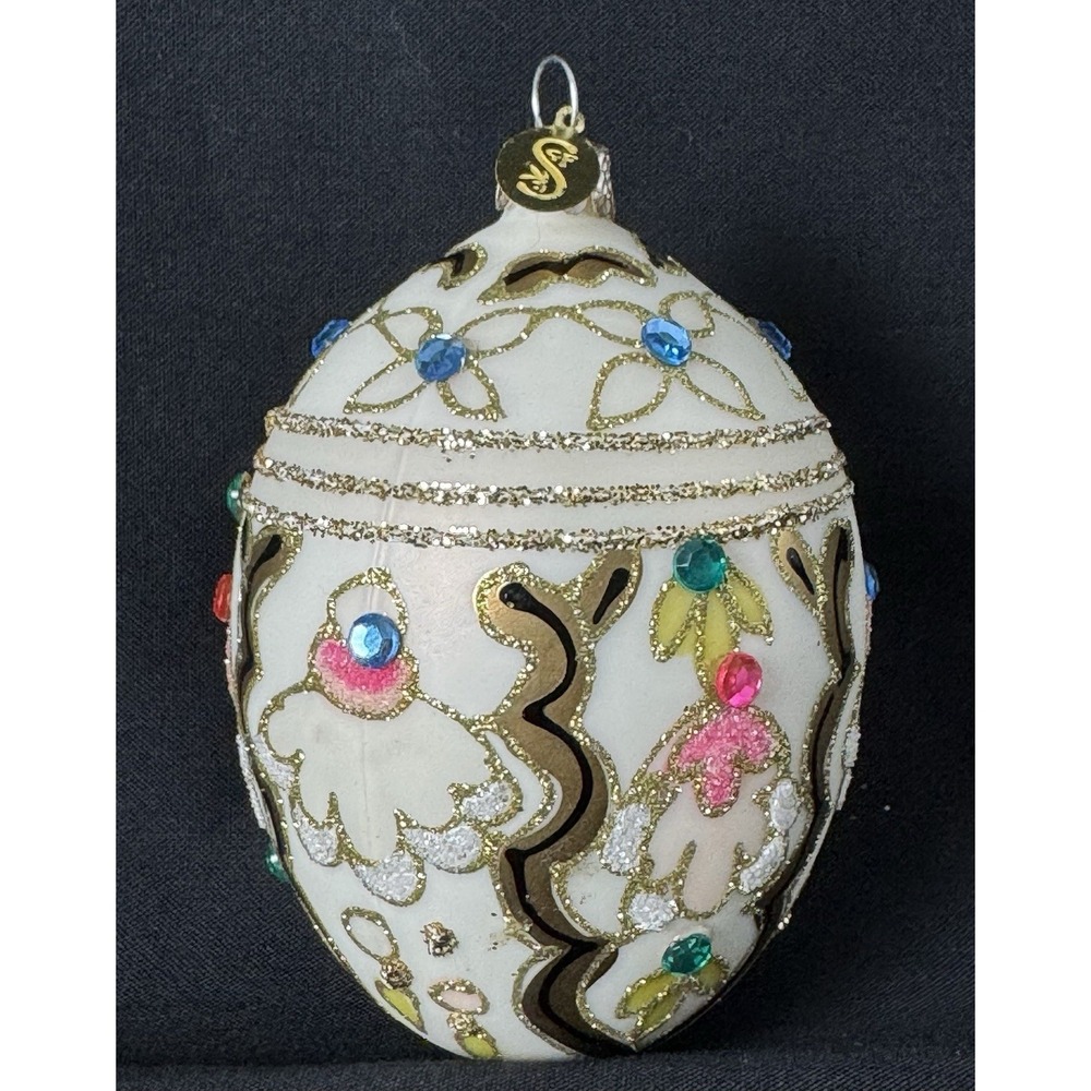 The Smithsonian Catalogue Feberge Glass Gold Egg Ornament Made In Poland